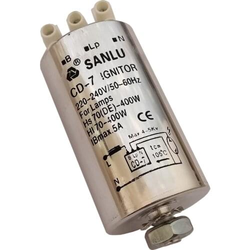 CD-7 70W-400W Electronic Ignitor Lighting Starter Three Wires Connection for MH and HPS Lamp