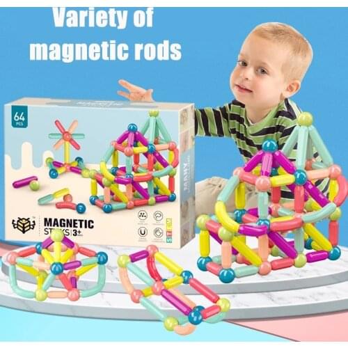 STEAM Early education Toys large size Magnetic Bar Baby puzzle Toy Building Block Build DIY Birthday Present Children like