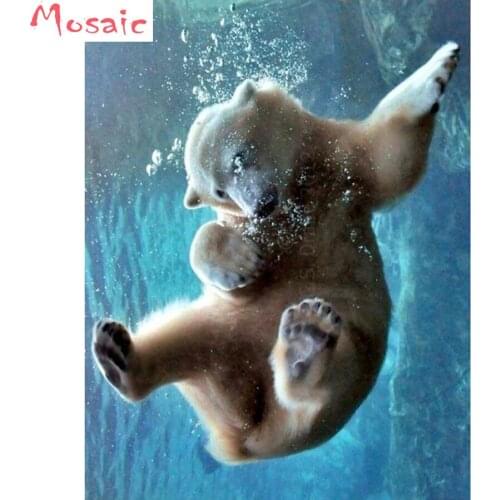 Bear diamond painting wall picture 5d diamond embroidery square/round drill painting cross stitch mosaic animal Home Decoration