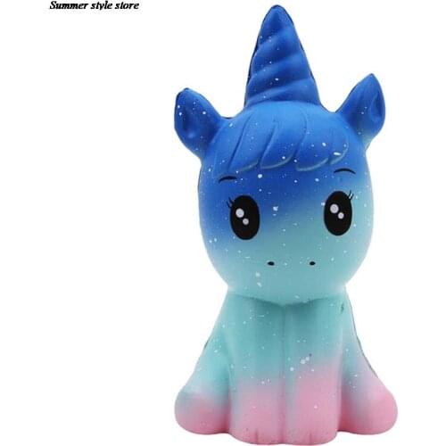Kawaii Colorful Galaxy Unicorn Doll Slow Rising Stress Relief Squeeze Toys For Baby Kids Xmas Gift
