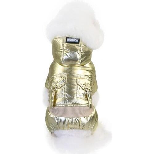 Space Cotton Pet Four Leg Clothes Hooded Cat Dog Jumpsuit Winter Padded Puppy Dogs Jacket Soft Liner Warm Dog Coat Pet Supplies