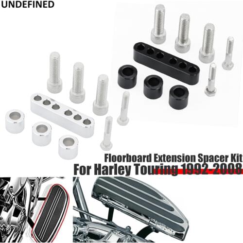 Motorcycle Driver Floorboard Extension Spacer Kit 3/4" for Harley Touring Electra Glide Road King FLHR Street Tour Glide 92-08