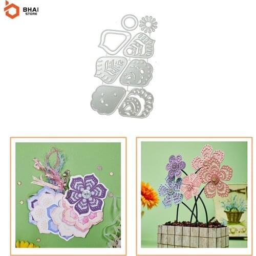 Christmas Flower Petals Metal Cutting Dies Scrapbook Paper Card DIY Embossing Decoration Stencil Blade Punch Crafts Dies 2021