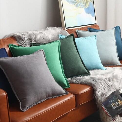 Pillow Cover Ruffle Nordic Pillow Case Luxury Square Pillow Cover Suede Bedside Cushion Pillow Cover Household Home Decoration
