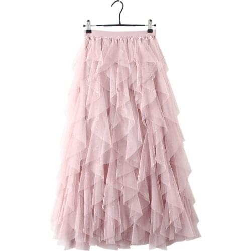 2020 Spring New Fashion Women Skirts Women Mesh Skirts Spring Women A-line Skirt