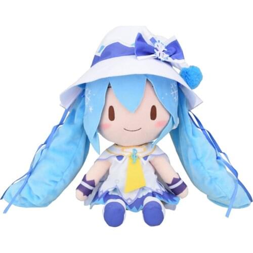 Pre-Sale VOCALOID Snow Miku 2014 Anime Figures Stuffed Toy Anime Plush Soft Pillow Plush Doll Cartoon Figures Plush doll