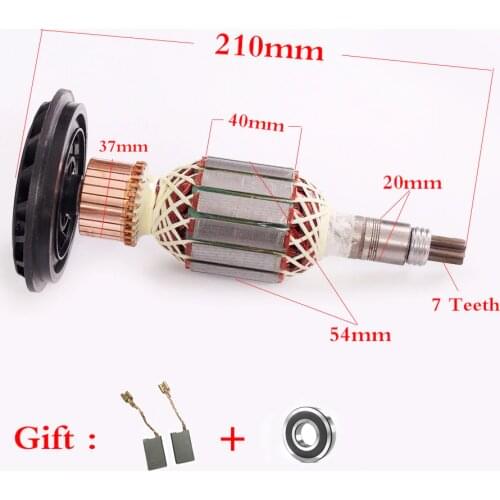 Boutique 7 teeth AC220-240V Armature Drive Shaft Electric hammer Rotor for Bosch GBH11DE GSH11E GSH 11E GBH 11DE