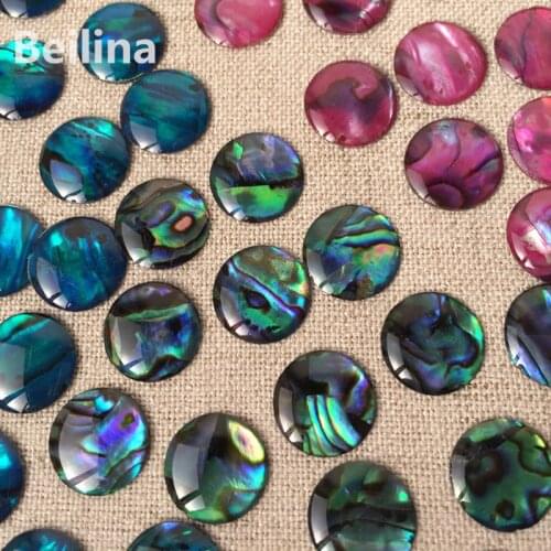 50pcs Diameter 12mm DIY Creative Design Round Abalone shell sheet for Ornaments accessories and Home crafts decoration materials
