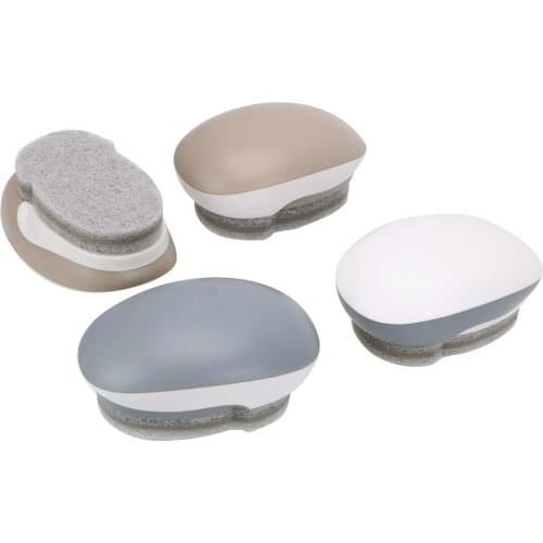 Kitchen Cleaning Brush Bathroom Toilet Glass Wall Magic Cleaning Tool Strong Decontamination Plastic Handle Sponge Brushes