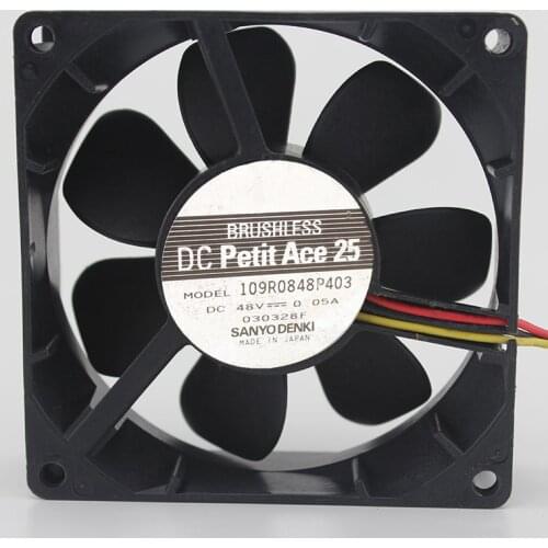 Brand new original 8025 8cm double ball 48V0.05A high-end equipment fan 109R0848P403