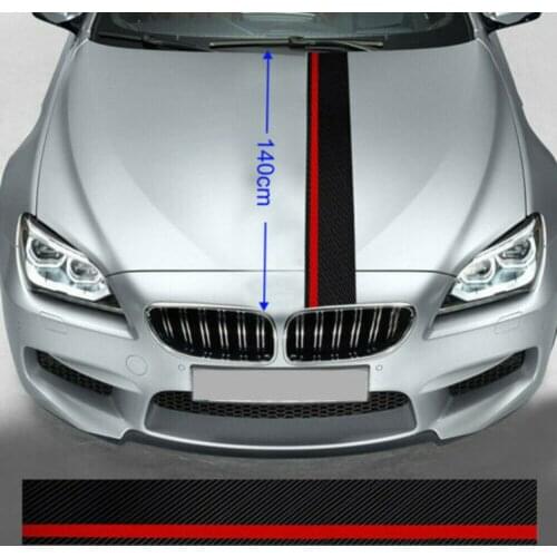 Pair Hood Racing Rally Stripes Auto Graphic Decal Vinyl Car Truck Universal Front Hood Decal Wrap Sticker Portable