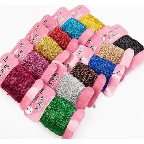 20m Gold Wire Rope Cord Multi Color Thread String Strap Ribbon DIY Garment Tag Line Making Bracelet Necklace Handmade Supplies