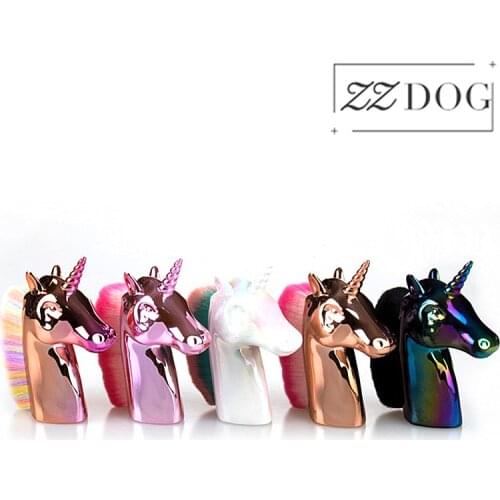 ZZDOG 1Pcs Portable Unicorn Makeup Brush Multifunction Seamless Fluffy Powder Highlight Foundation Brushes Cosmetic Beauty Tools