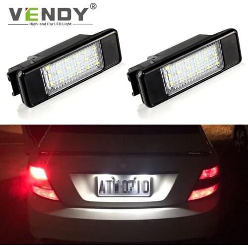 2pcs led 12V License Plate Light Canbus Number Lamp For Citroen C2 C6 C8 C3 3 C4 Picasso C5 Berlingo Saxo 1 2 Xsara White Auto