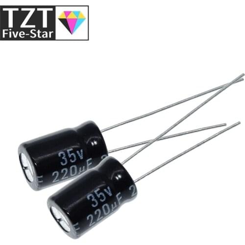 20PCS Higt quality 35V 220UF 8*12mm 220UF 35V 8*12 Electrolytic capacitor