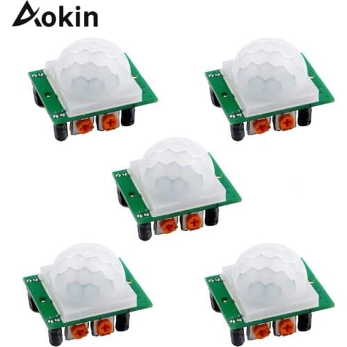 5Pcs Motion Sensor Module SR501 HC-SR501 Adjust IR Pyroelectric Infrared PIR Motion Sensor Detector Module For Arduino Diy Kit