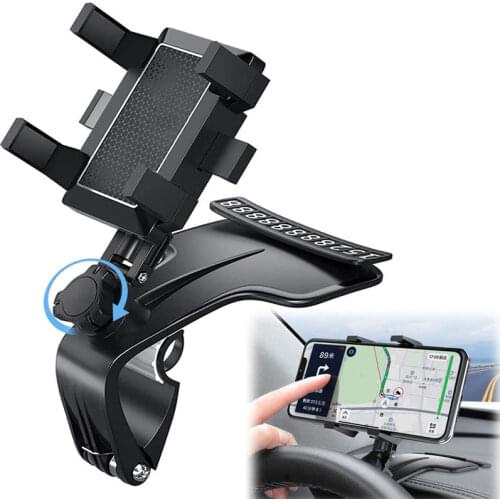 XMXCZKJ Car Cell Phone Mount Dashboard Cell Phone Clip Automobile Cradles Car Holder Mount Stand Suitable for 3 to 7 inch Smartp