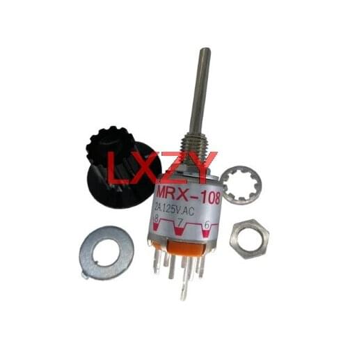 Free Shipping 2Pcs/Lot MRX-108 MRX108-A Rotary Switch SP8T 2-8 File 2A Band Switch