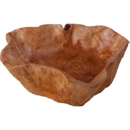 Household Fruit Bowl Wooden Candy Dish Fruit Plate Wood Carving Root Fruit Plate Wood 20-24 Cm