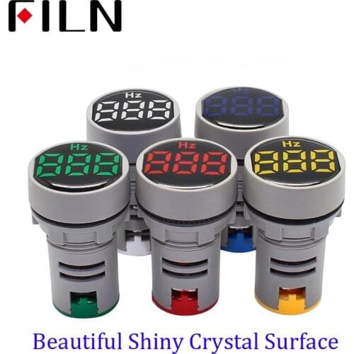22mm LED Display AC 20-500V Hertz Digital meter Indicator Light Panel display Red Yellow Green LED