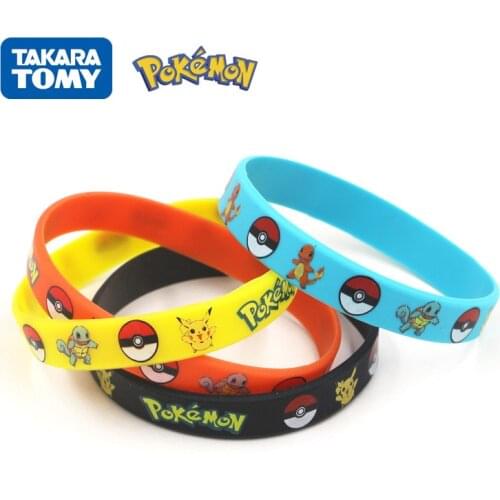 Pokemon Children Silicone Motion Bracelet Cosplay Toys Pocket Elf Pikachu Kids Cartoon Bracelet Toy Kids Gift