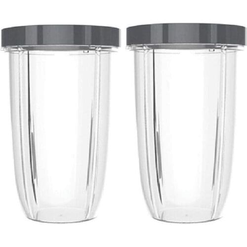 For NutriBullet Blenders with Lip Ring 32OZ Two Oversized Cup Jars for NutriBullet 600W and Pro 900W Blenders