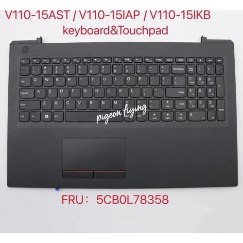 Suitable for V110-15 V110-15AST V110-15IAP V110-15IKB UpperCase W 80TL W/KB/TP/Cable US C-cover with keyboard FRU 5CB0L78358