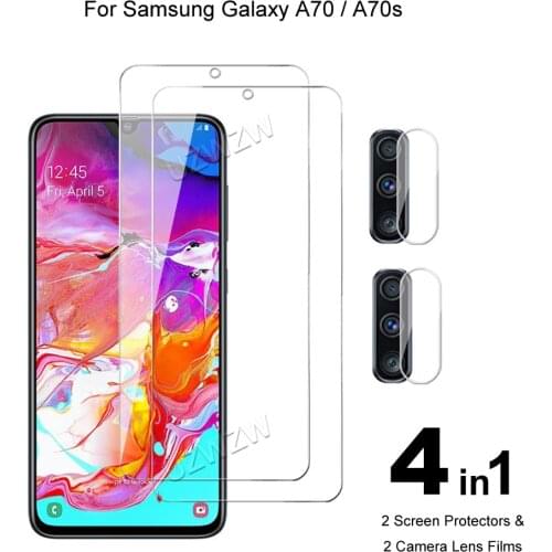 For Samsung Galaxy A70 A70S Camera Lens Film & Tempered Glass Screen Protectors Protective Guard HD Clear