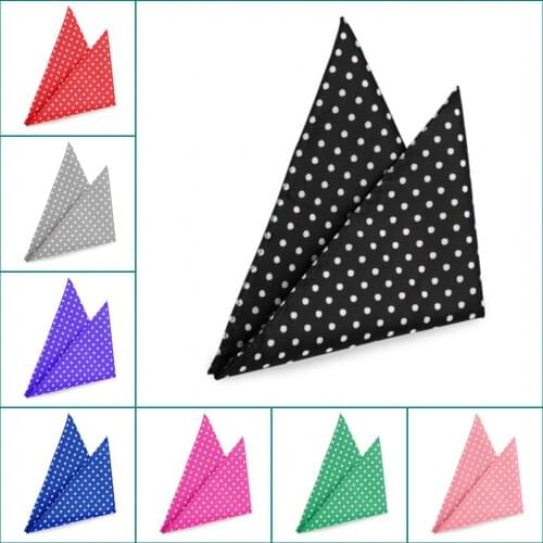 Ikepeibao Hanky Solid polka dots Mens Fashion Pocket Square Handkerchief Wedding Party Handkerchief Accessories