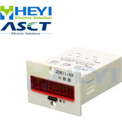 JDM11-6H 4pin 6-Digits Display Electronic Counter Hour Meter Counter Industrial Electronic Mechanical Timer Generator