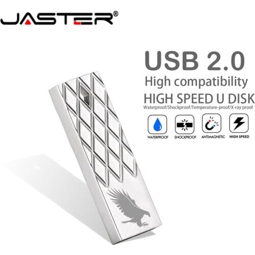 Pattern Metal USB 2.0 Flash Drive Silver Business Pen Drives 4GB 8GB 16GB 32GB 64GB 128GB Real Capacity Custom logo Memory Stick