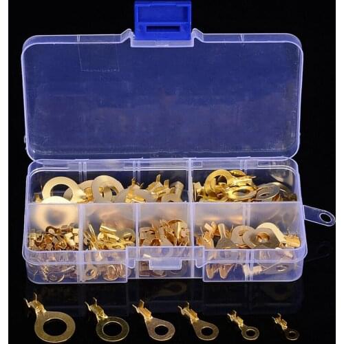 Golden Ring Crimp Terminals Spade Assorted Electrical Kits with Storage Box