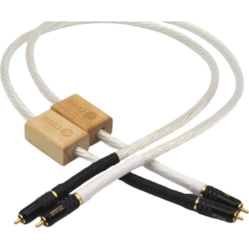 Audiophile ODIN Supreme Reference Interconnect RCA cable Silver plated HIFI Audio cables RCA plug