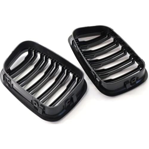 Double Line Front Hood Kidney Grill Grille Replacement for BMW E46 4 Door 1998-2001 330i