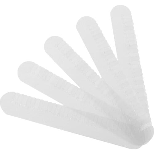 5pcs Long Rectangle Clear Multi Hole Scalp Heat Shield Strip for Fusion Glue Hair Extensions Protector Templates 5-Piece Set