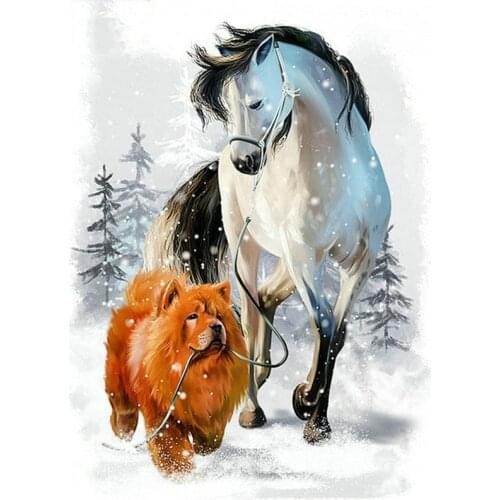 Full square diamond embroidery horse diy 5d diamond painting cross stitch kits diamond mosaic dog home decoration gift animal