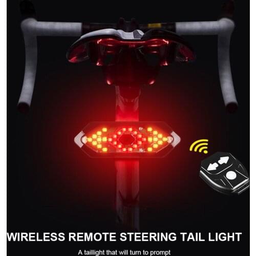 Bike Warning Taillight Remote Control Waterproof USB Rechargeable Bright Safety Warning Bike Bike Modificationn Accessories
