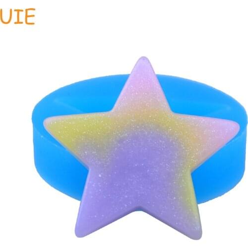 PYL597U 37.8mm Star Flexible Silicone Mold - Jewelry Mold Fondant, Cupcake Topper, Sugarcraft, Chocolate, Gum Paste, Resin Mold