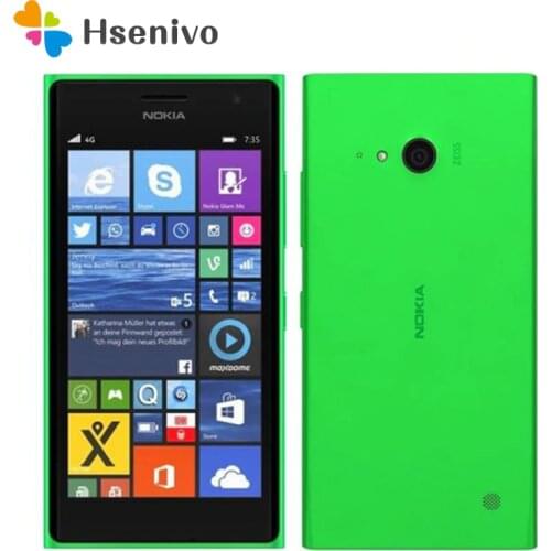 735 Original Nokia Lumia 735 Unlocked 4.7" 8GB ROM 1GB RAM Quad Core LTE Windows Mobile Phone cell phone Free shipping