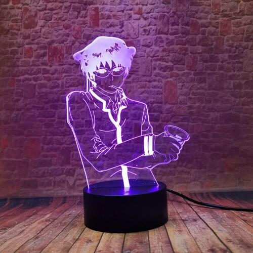 Luminous Saiki K Japan Manga Model 3D LED Nightlight Visual Illusion LED Desk Lamp Sleeping Saiki Kusuo Anime figure Toys