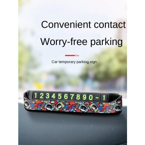 Temporary Parking Number Plate Creative Car Car Moving Phone Card Car Personality Parking Card for Car Interior Decoration