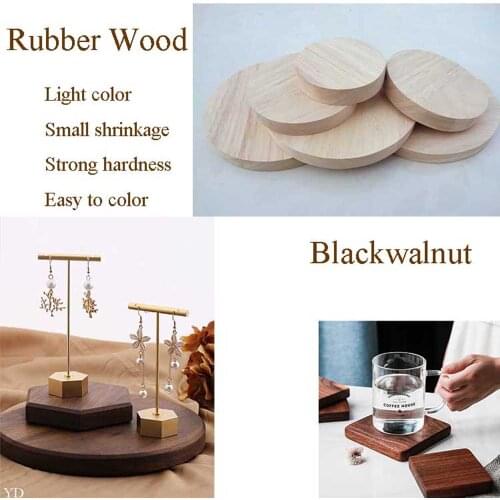 10pcs Thcikness Natural Solid Wood Plate 1cm Round DIY Wood Board Handmade Household Painting Raw Material Home Decoration Kits
