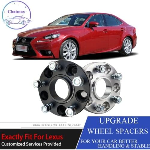 For Lexus IS/RX/SC/GS/ES 5X114.3 60.1CB 25mm Thick Hubcenteric Black/White Color Wheel Spacer Adapters