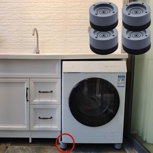 4PC Foot Pads Washing Machine Anti Vibration Increase high Washer Feet mat Dryers Anti Slip Rubber Lift up furniture hardware