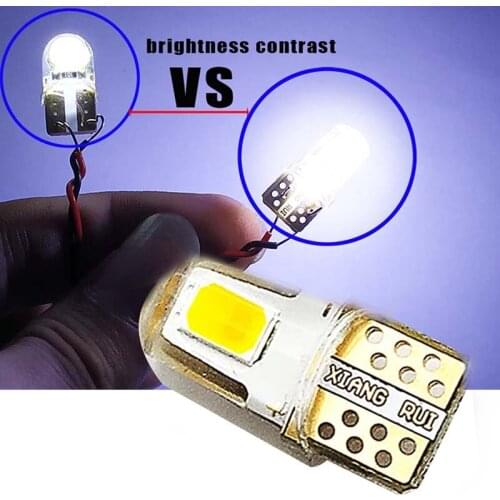 500Pcs Auto T10 Cool Ice Blue 194 W5W 168 2SMD Silica Car LED Super Bright Turn Side License Plate Light Lamp car signal Bulb