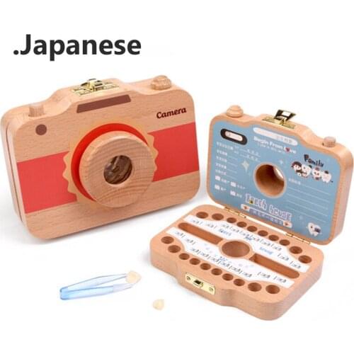 Baby Wood Teeth Box Organizer Milk Teeth Japanese Storage Save Collect baby tooth box Milk Teeth Lanugo For Baby Growth Souvenir