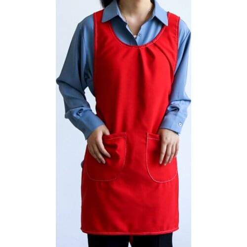 Apron household kitchen waterproof custom logo restaurant cooking baking housework overalls lady waiter waist