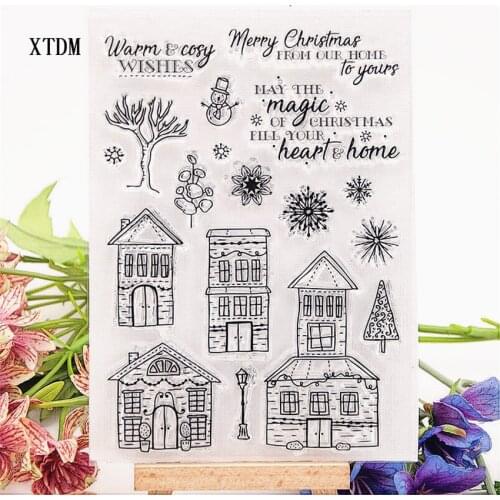 Hot selling castle clear stamp / silicone seal flower stamp DIY scrapbook album / card production