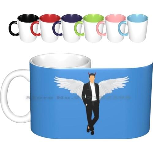 Lucifer Ceramic Mugs Coffee Cups Milk Tea Mug Tv Show Creative Trending Vintage Gift Bottle Cup