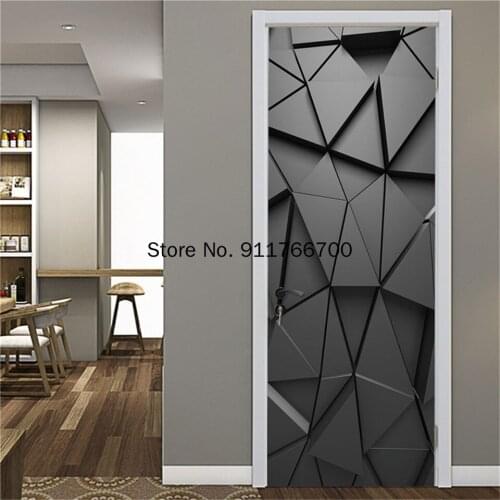 Peel and Stick Sticker Home Design deursticke 95*215CM Bathroom Door Wallpaper Waterproof Removable Posters Wall Mural Decalsr